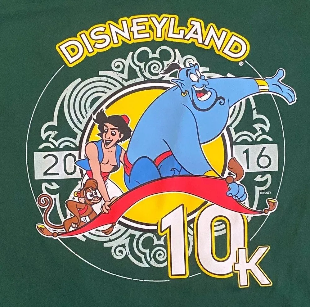 NEW Women’s runDisney ALADDIN DISNEYLAND 2016 Champion Tech Shirt Small S - Image 5