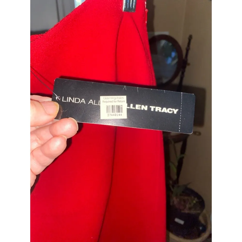 Women's Linda Allard Ellen Tracy Suit Set Size 10 Red - Image 10