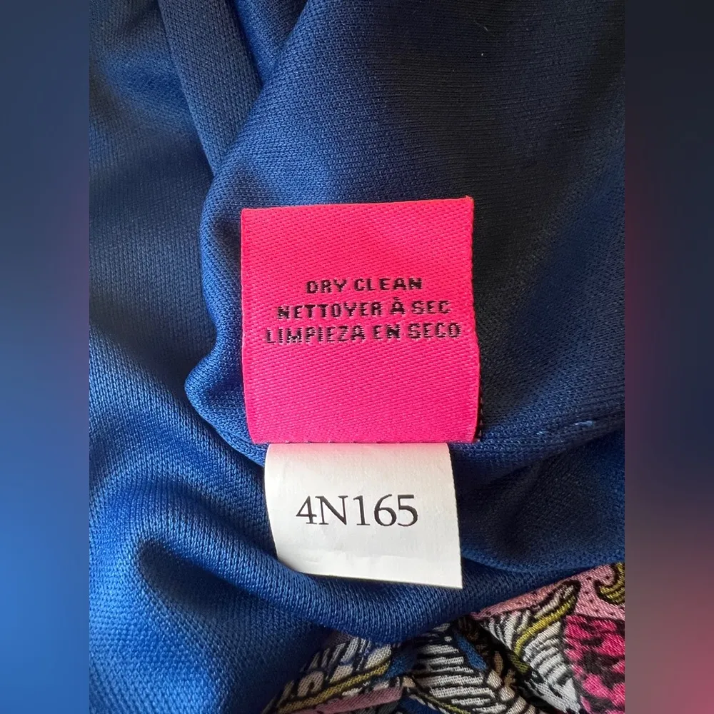 Betsey Johnson VTG Womens Fruit Cocktail Floral Ruffle Chiffon Wrap Dress|Sz:14 - Image 8