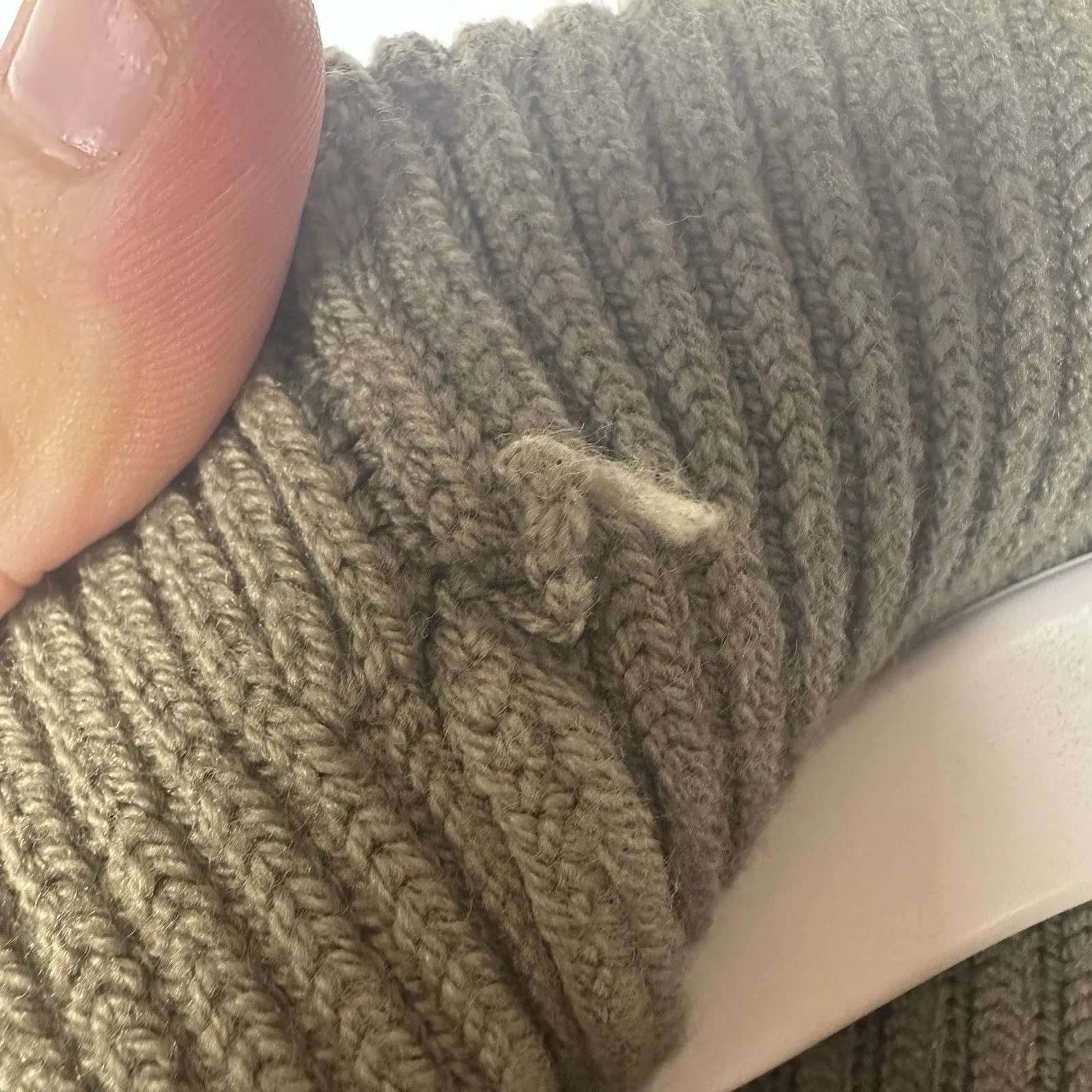 LOFT Women’s Petite Small Olive Green Turtleneck Sweater Ribbed Knit Top - Image 8