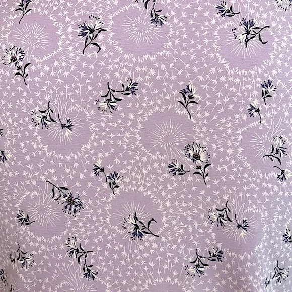 Gap stretch lilac dandelion floral cotton spandex V neck tank top - Image 4