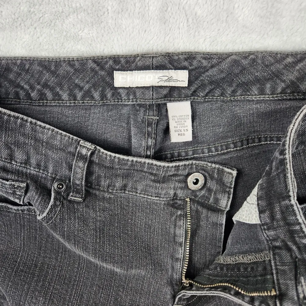 Chico's Platinum Womens Jeans Ultimate Fit Slim Leg Black Size 1.5 / US 10 - Image 8