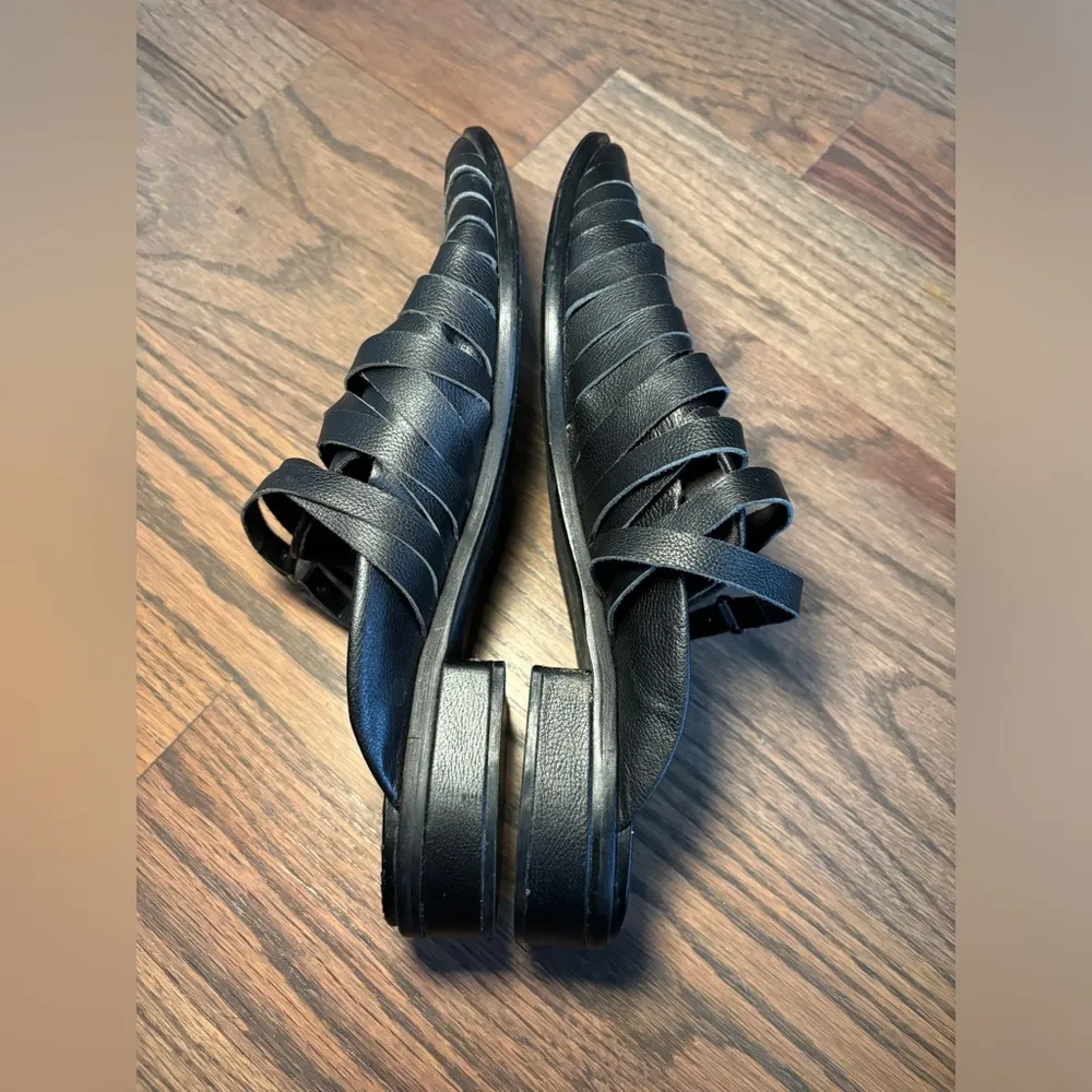 Kelsi Dagger Brooklyn Alchemy Black Strappy Mule Size 9.5 Women Leather Slip On - Image 7