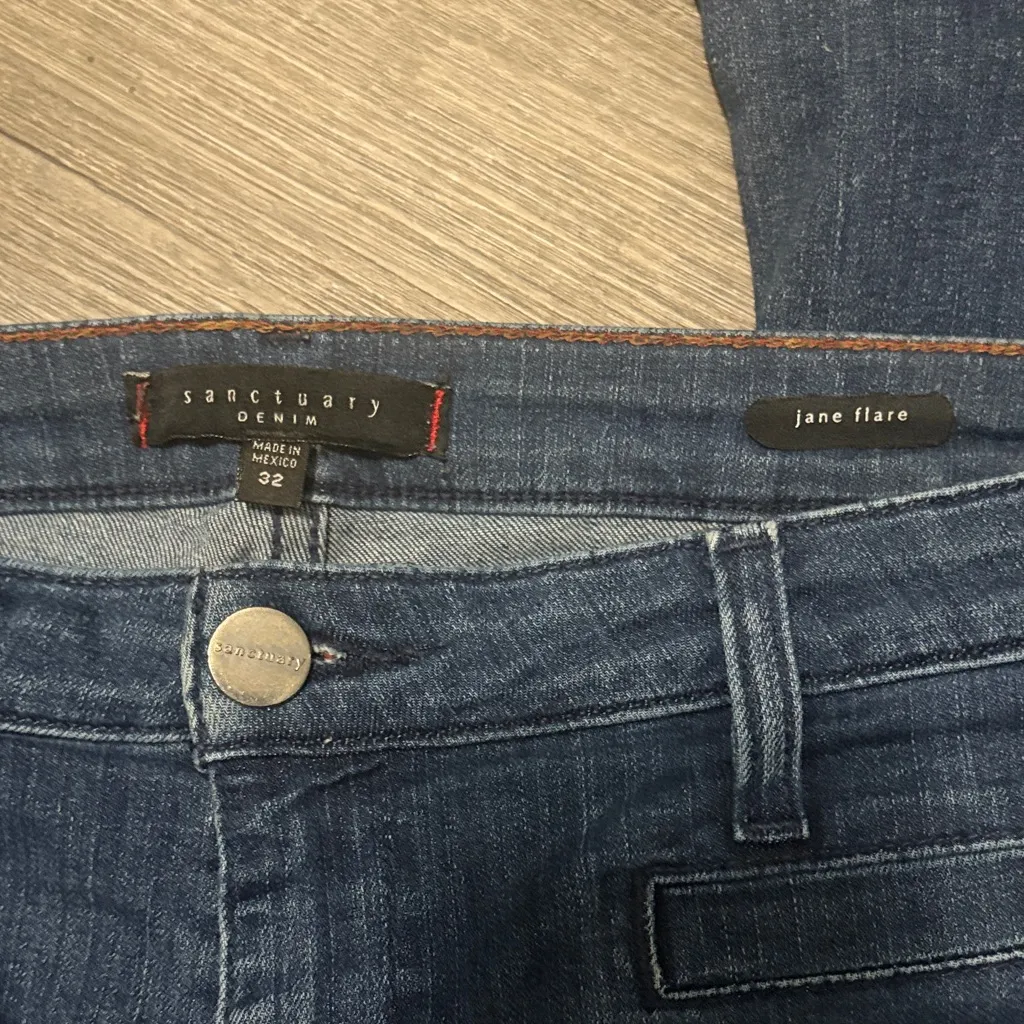 Sanctuary Dark Blue Flare Jeans - Image 3