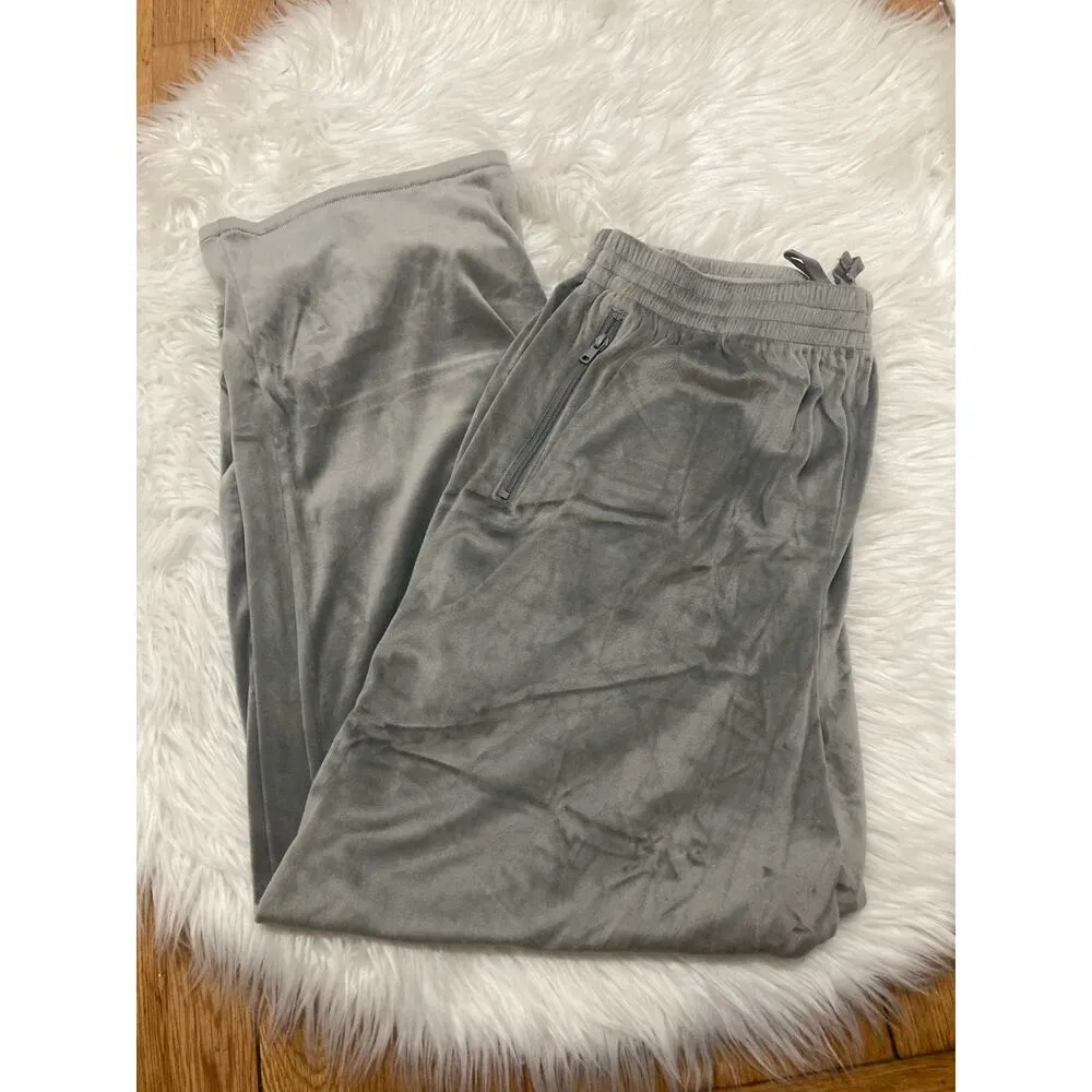 Size 3X Velour Track Pant Smoke Gray Women’s Lounge Sweat Pants  3XL NWT - Image 5