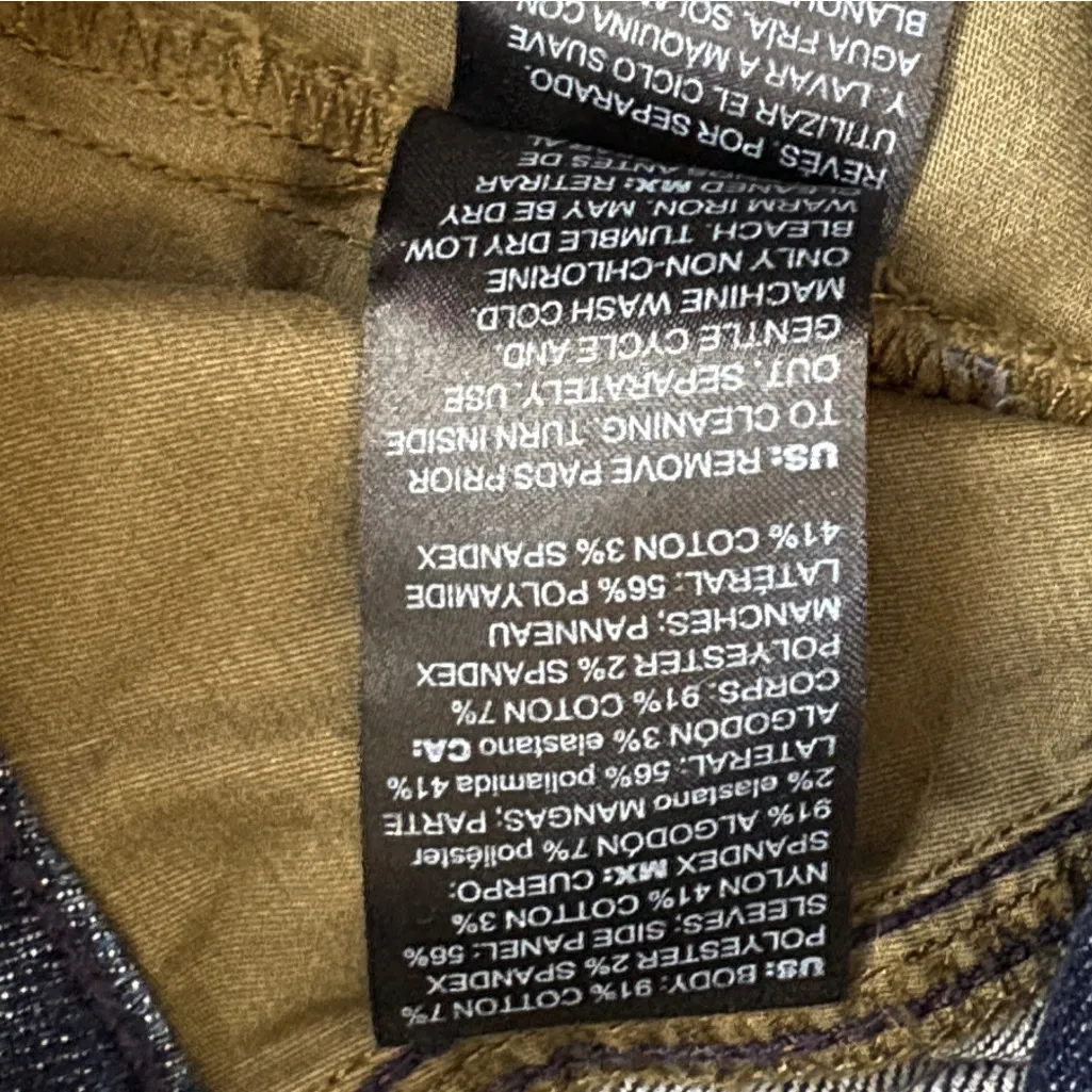 NWT White House Black Market Novelty Sleeve Trucker Jean Jacket Size 0 Rtl. $175 - Image 10