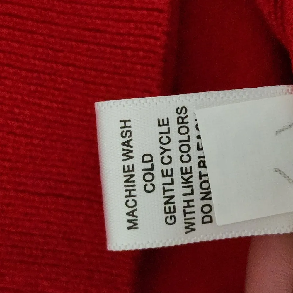 Cable & Gauge red coordinating scarf crewneck sweater size small - Image 8