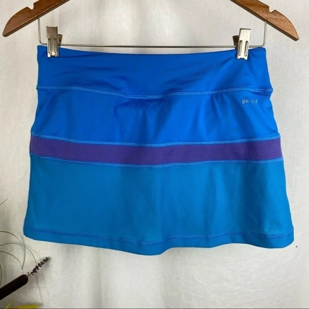 Nike Blue & Purple Sport Tennis Skirt & Short Skort S - Image 2
