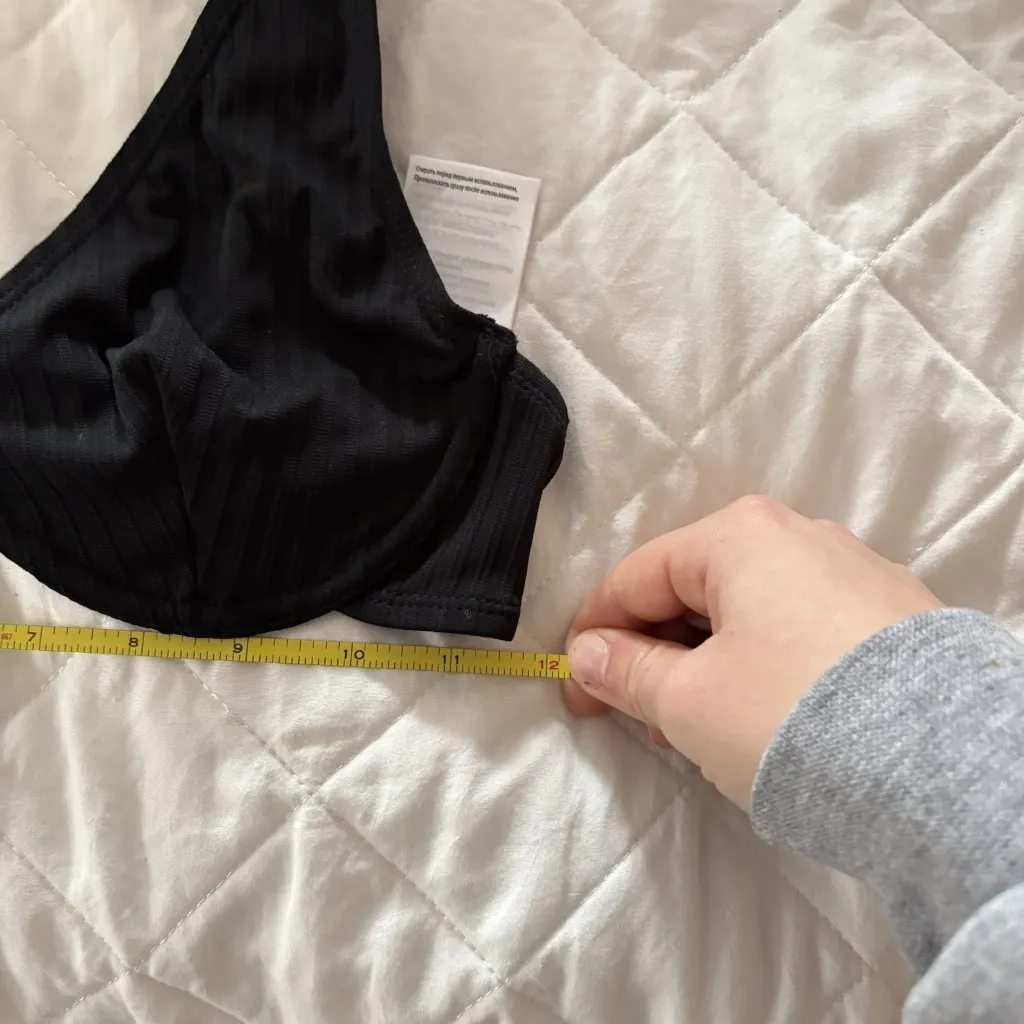 NWT Cotton on Body Womens Size Small Black Bathing Suit Bikini Top Beach Pool - Image 2