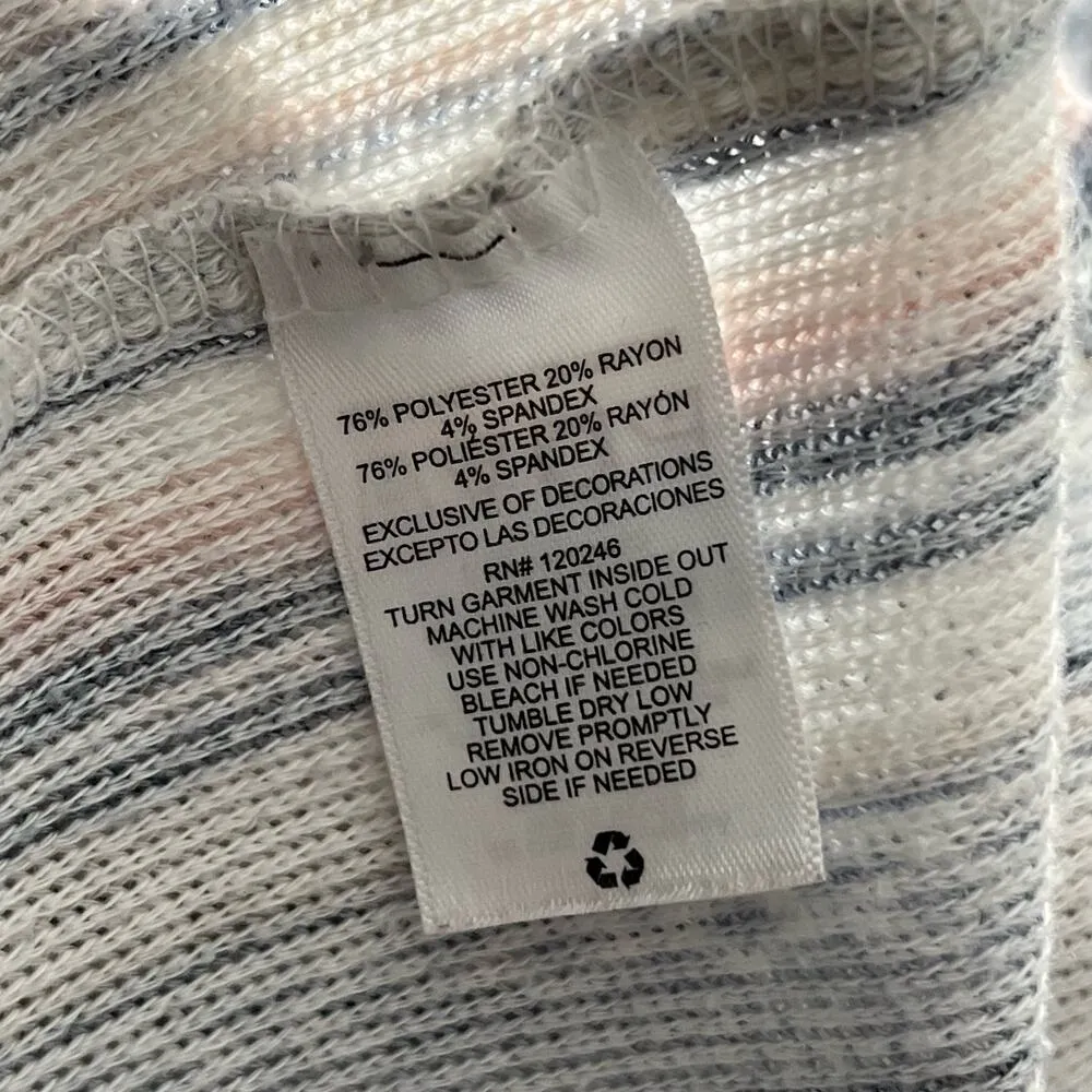 Wallflower Hooded Thin Striped Sweater - Size L - Image 8