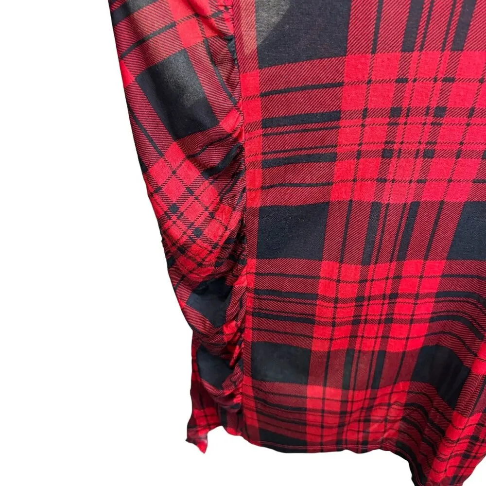 Torn by Ronny Kobo Brooke top, size Large, boxy, plaid, summer, dressy, NWT - Image 4