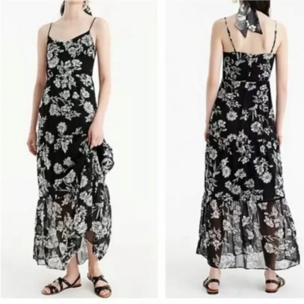 J. Crew Mercantile Black & White Maxi Dress in Daisy Floral - Image 2