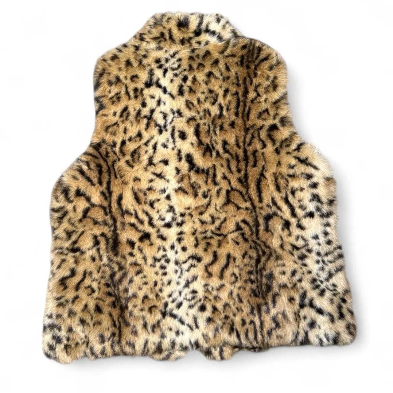 NWT Chico’s Faux Fur Animal Print Vest Size 2 (L/XL) Sleeveless Jacket Cheetah L - Image 5
