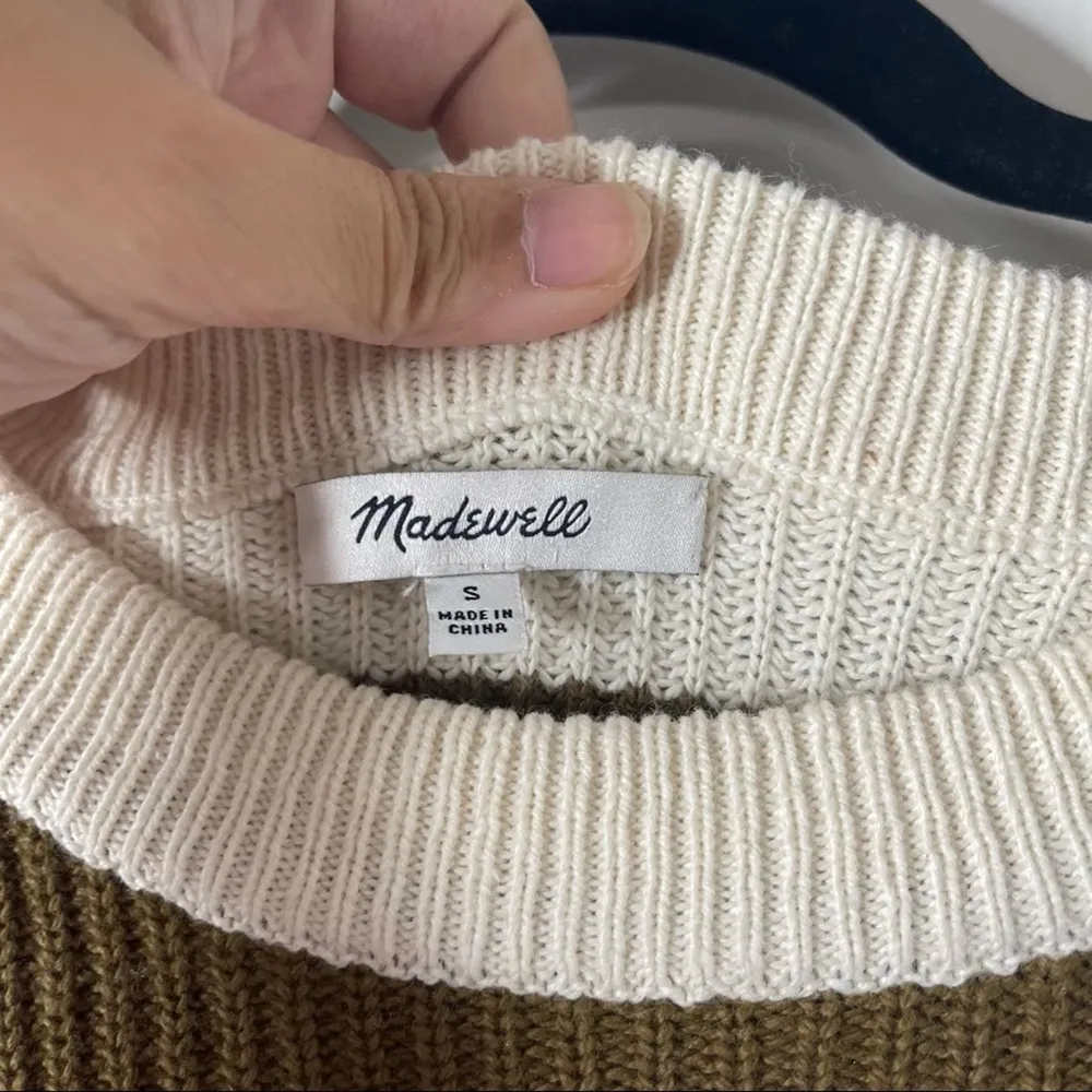 Madewell patch pocket striped multicolor ribbed pullover sweater‎ Small - Image 7