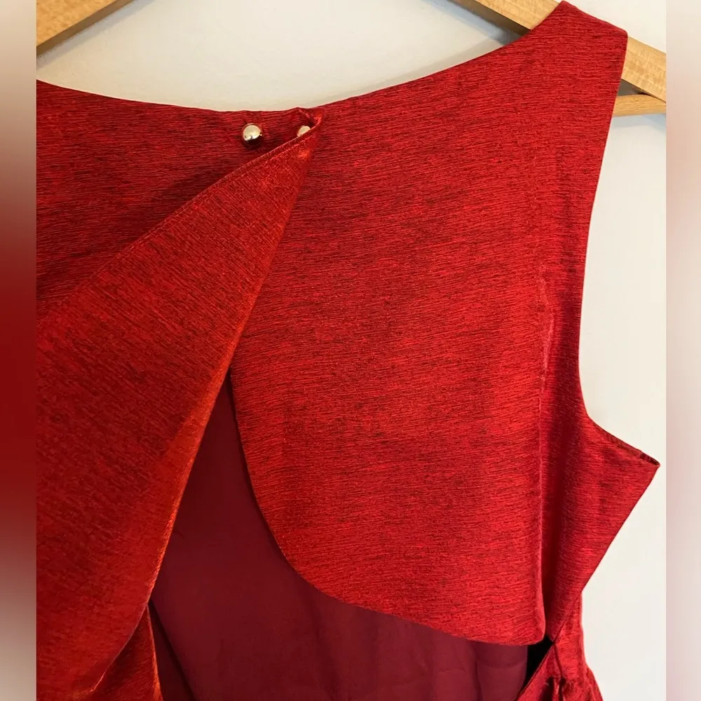 Urban Outfitters Lucca Couture Metallic Red Short Dress Cutout Small - Image 12