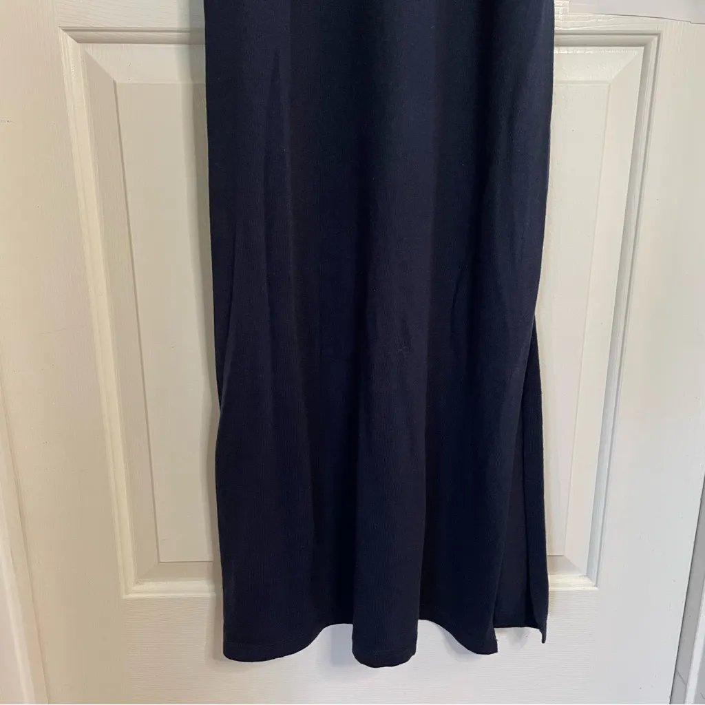 Leimere Navy Blue Cashmere Hampton Maxi Dress Size Medium dark academia preppy - Image 3