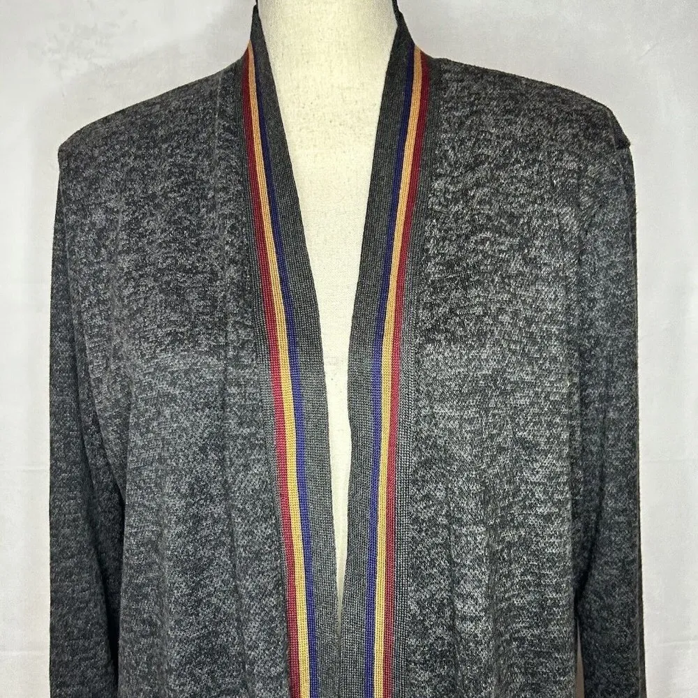 Acting Pro Cardigan Womens Gray Knit Lounge Athleisure Long USA Sz XL - Image 2