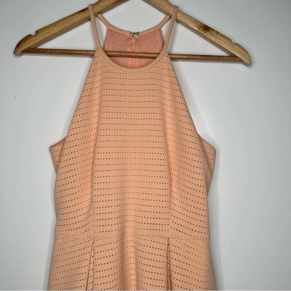 Hutch Anthropologie Peach A-Line Halter Mini Dress Size XS - Image 3