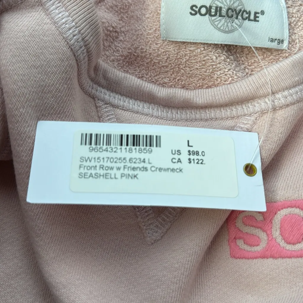 NWT Soul Cycle Front Row with my friends Sweatshirt RARE blogger favorite L crew - Image 3