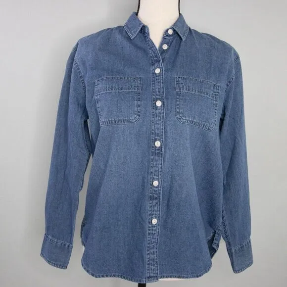 Madewell Denim Oversized‎ Ex-Boyfriend Shirt in Hutcherson Wash - Image 5