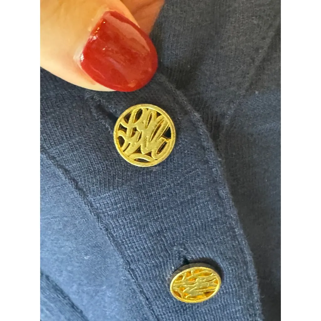 Lilly Pulitzer Dress Women Medium Navy Blue Knit Amberly Pintuck‎ Tee Shirt Mini - Image 6