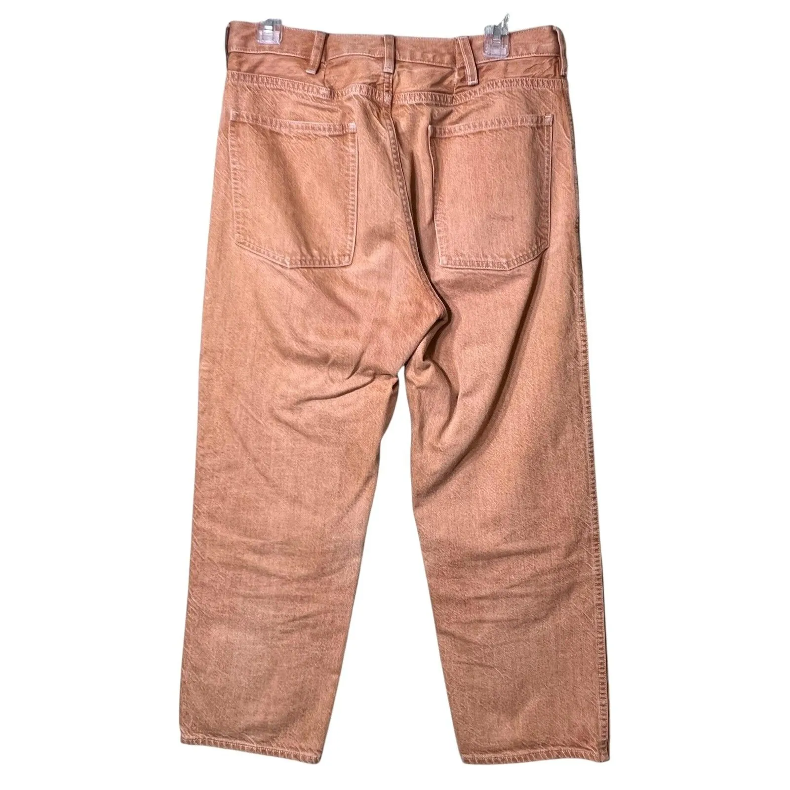 Uniqlo Jeans Women's 28 Burnt Orange Straight Leg Denim Casual Workwear Pants - Image 2