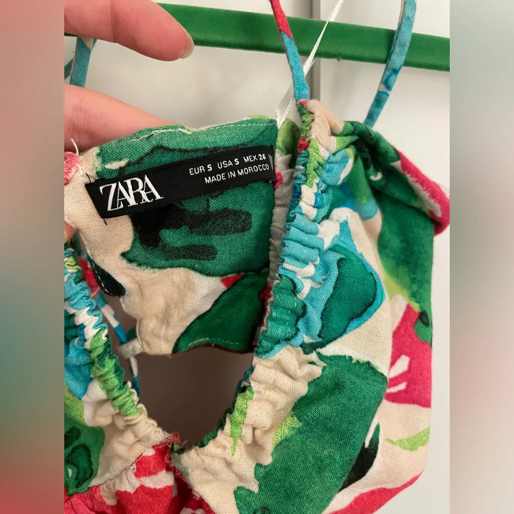 ZARA Floral halter top - Image 2