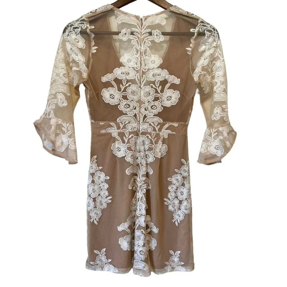 For Love & Lemons x Free People Temecula White Lace Fit And Flare Mini Dress XS - Image 6
