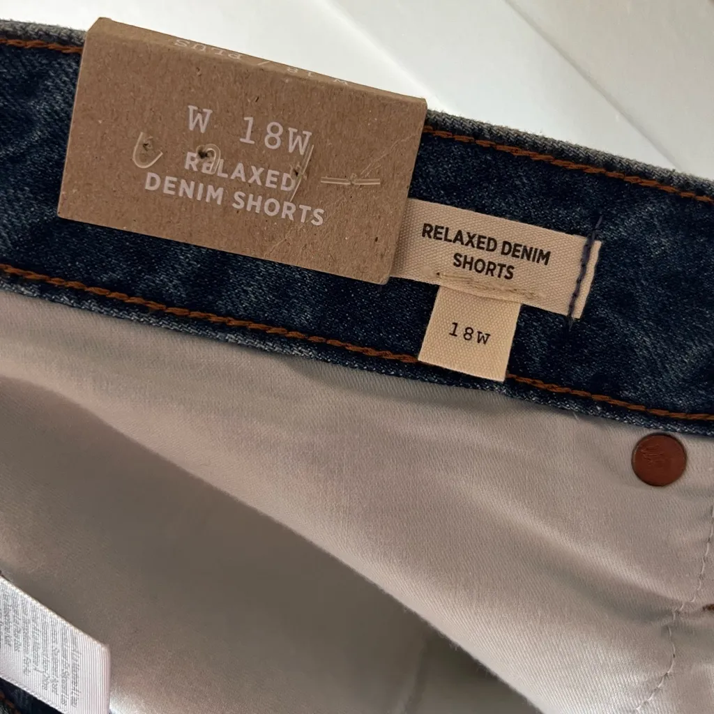 Madewell Relaxed Denim Women’s NWT Plus‎ Size Jean Shorts Size 18 - Image 5