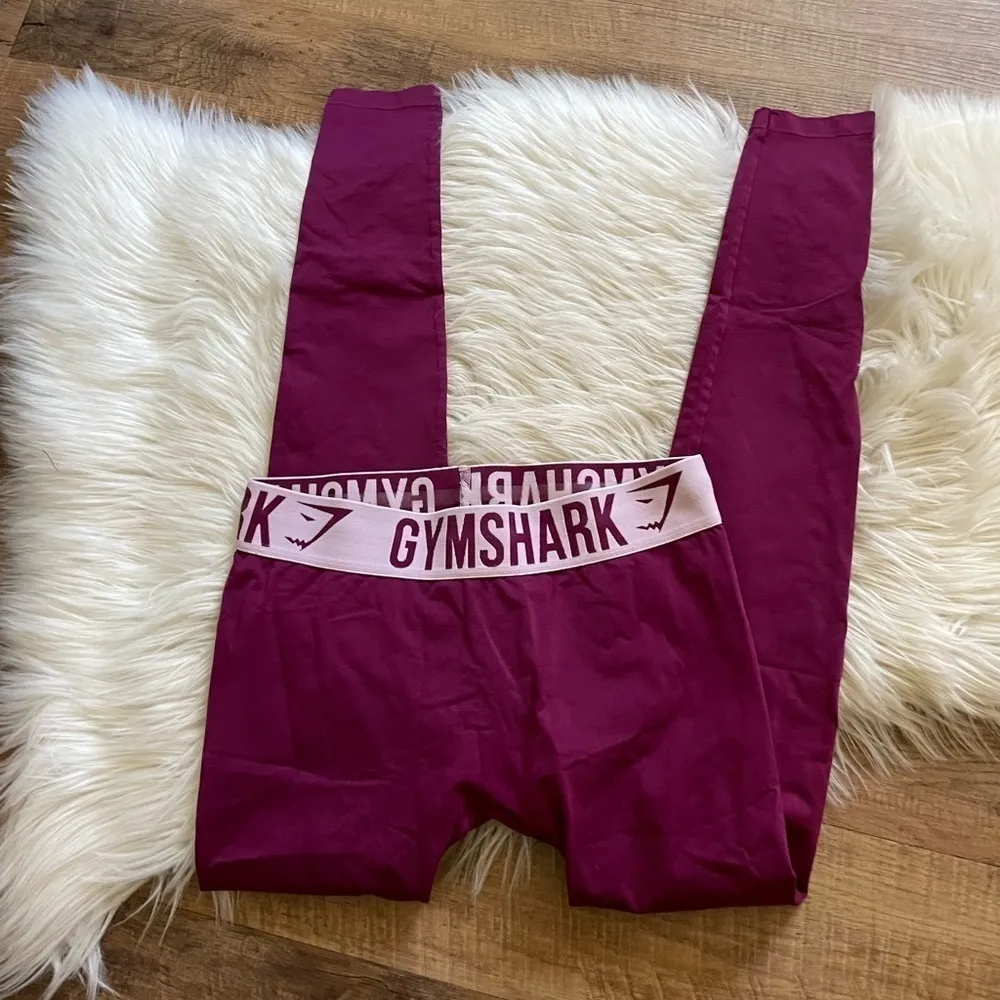 GYMSHARK Deep Plum Fit Leggings - Image 3