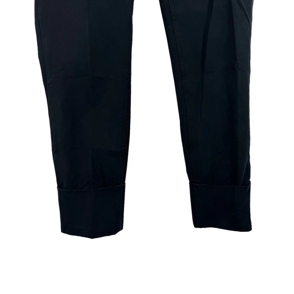 Soft Surroundings Black Straight Leg Cuffed Trousers Pants Office Career Size TM - Image 5