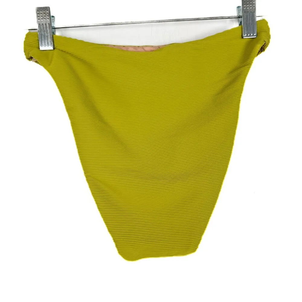 NWT J. Crew Ribbed High-Rise Cheeky Bikini Bottom Green Size XXS NEW - Image 8
