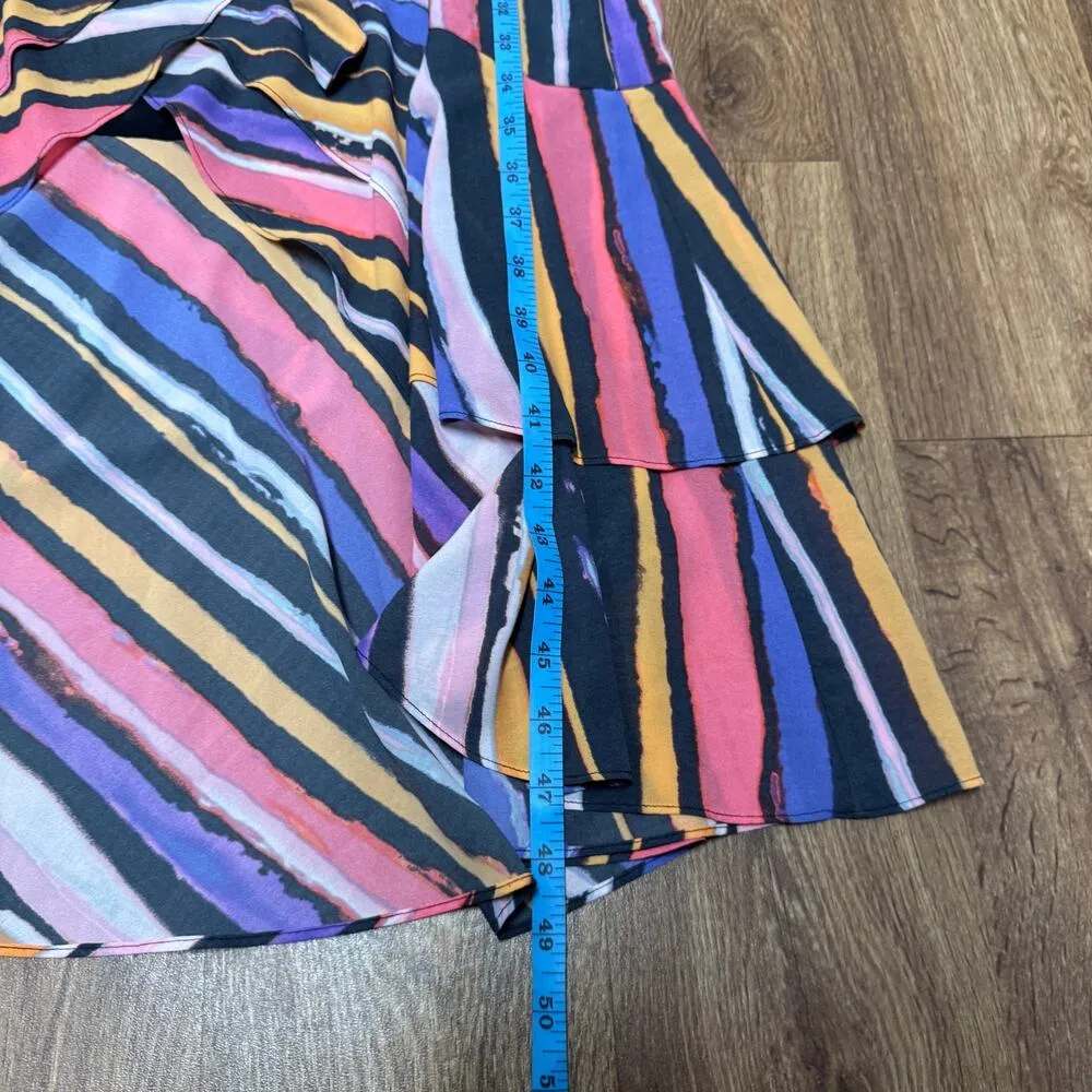 Great Jones Vibrant Orchid Wrap Dress Colorful Midi Sleeveless Womens Size Small Purple - Image 14