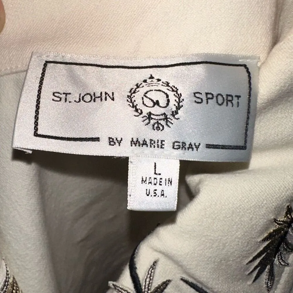 St Johns embroidered palm tree L dog show style zip jacket - Image 5