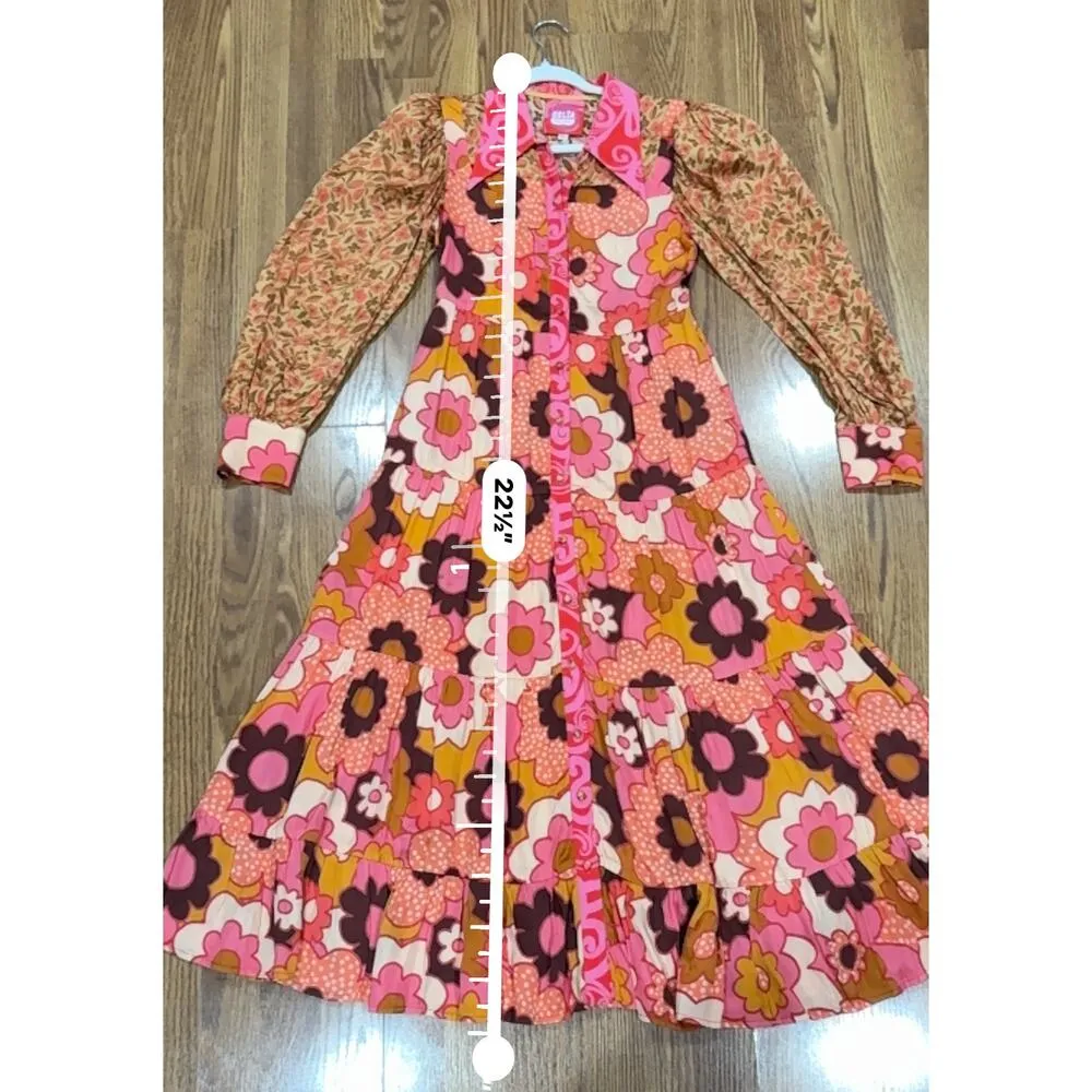 CELIAB retro Satin Monte Rosa Floral Button - Image 5