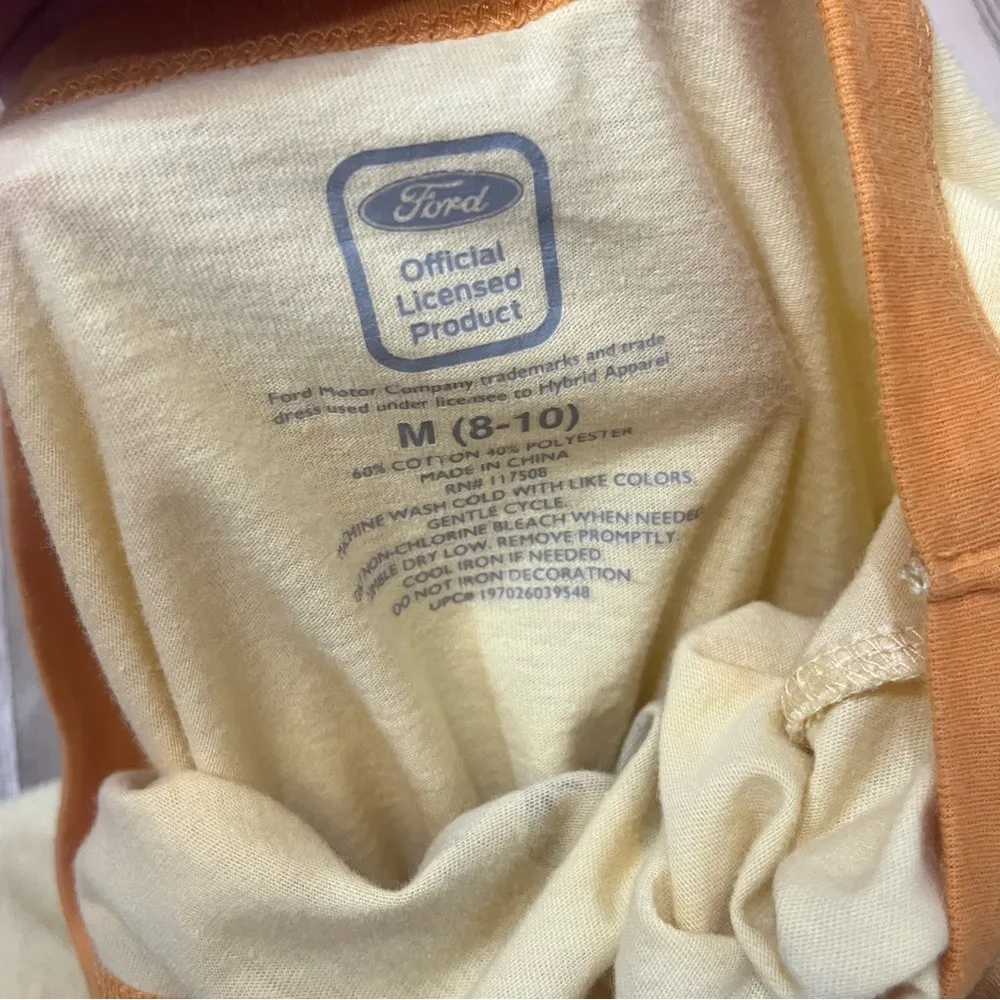 Ford Bronco graphic tee yellow orange boho hippie size Medium - Image 4