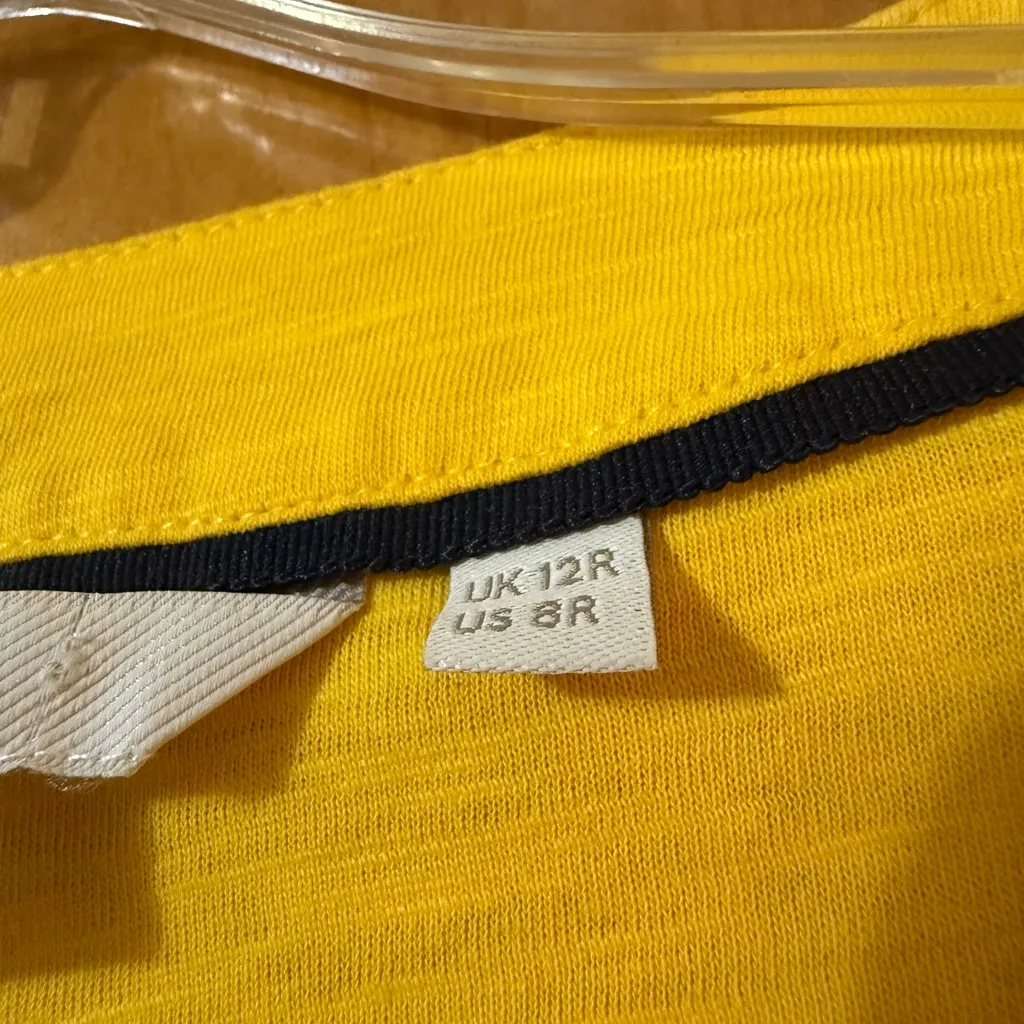 Boden Women’s Top Yellow Long Sleeve Button - Image 8