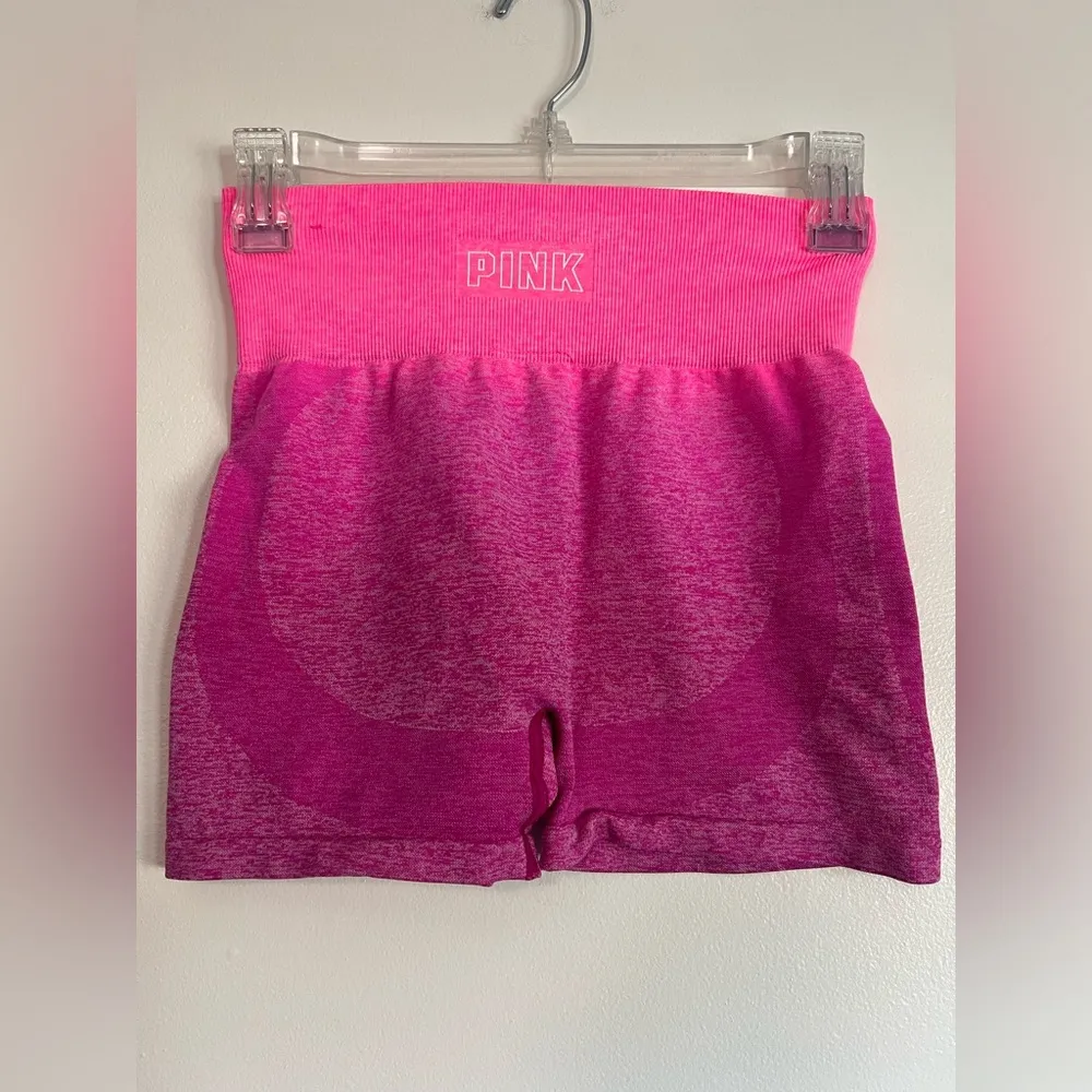 Victoria’s Secret PINK Seamless High-Waisted Shorts Small Pink Ombre Compression - Image 4