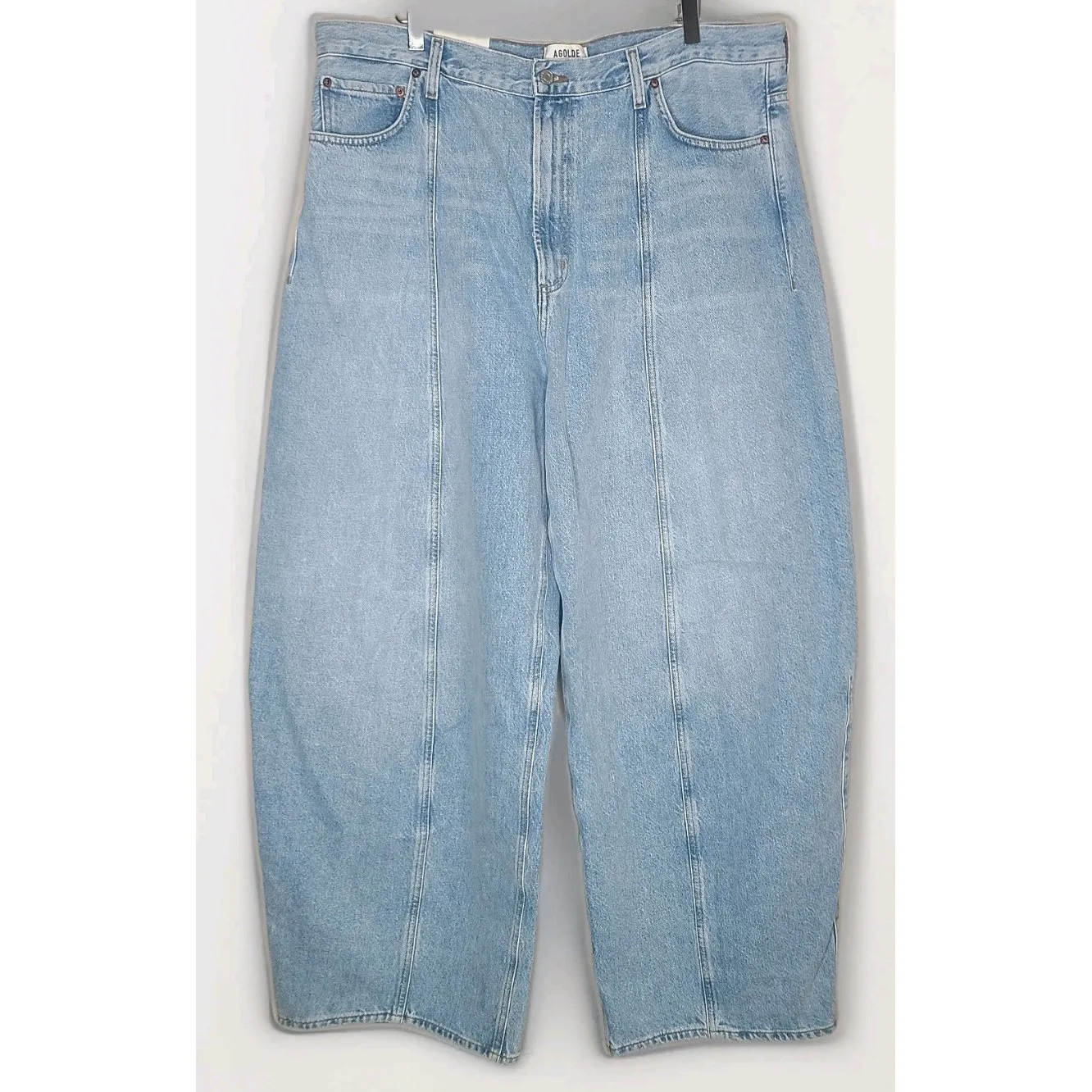 Agolde Kristen Jeans Curved Leg High‎ Waist Woman Exposure Blue Size 34 - Image 3