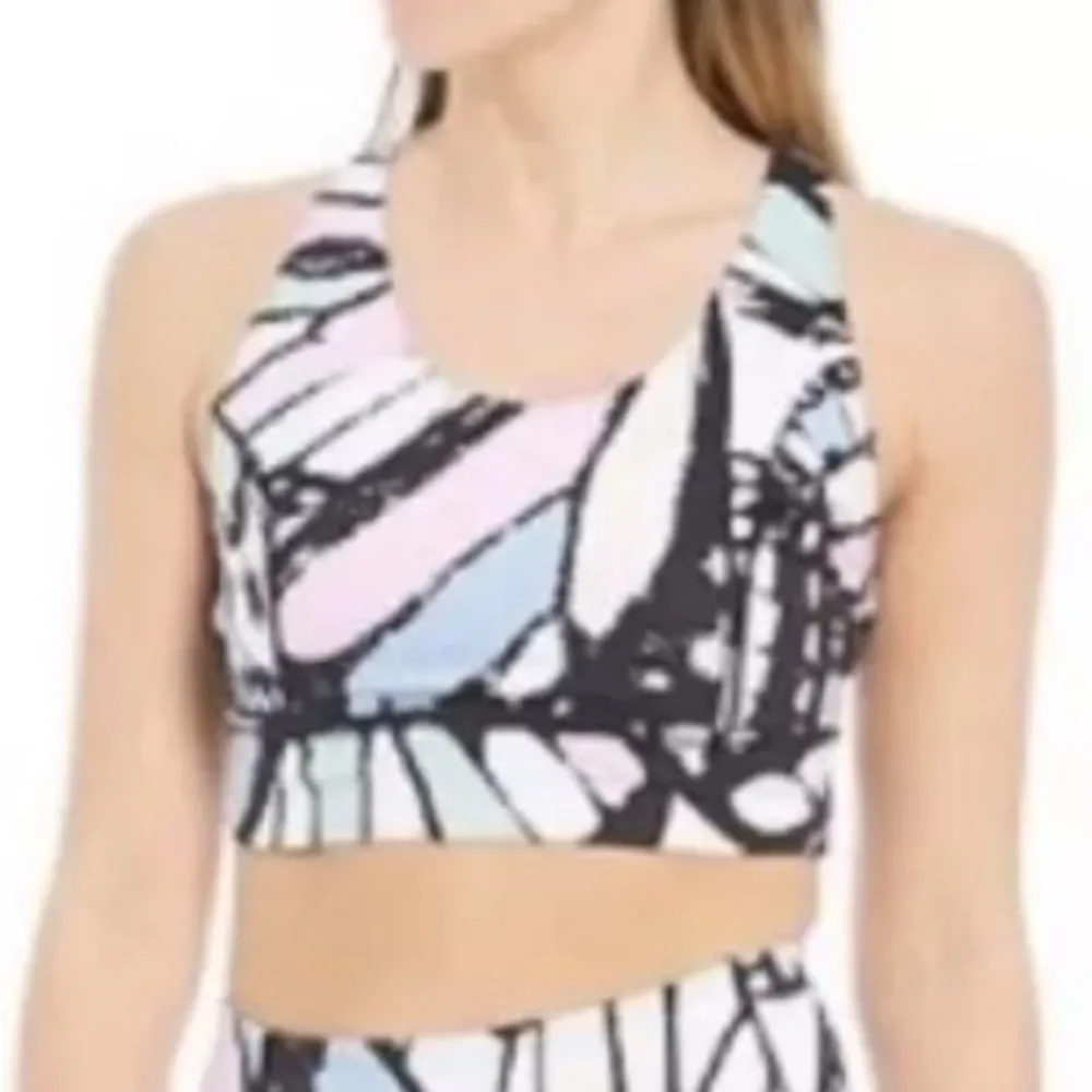 Free People FP Movement Ashford Printed Sports Bra in Butterfly Combo Sz XS NWT - Image 3