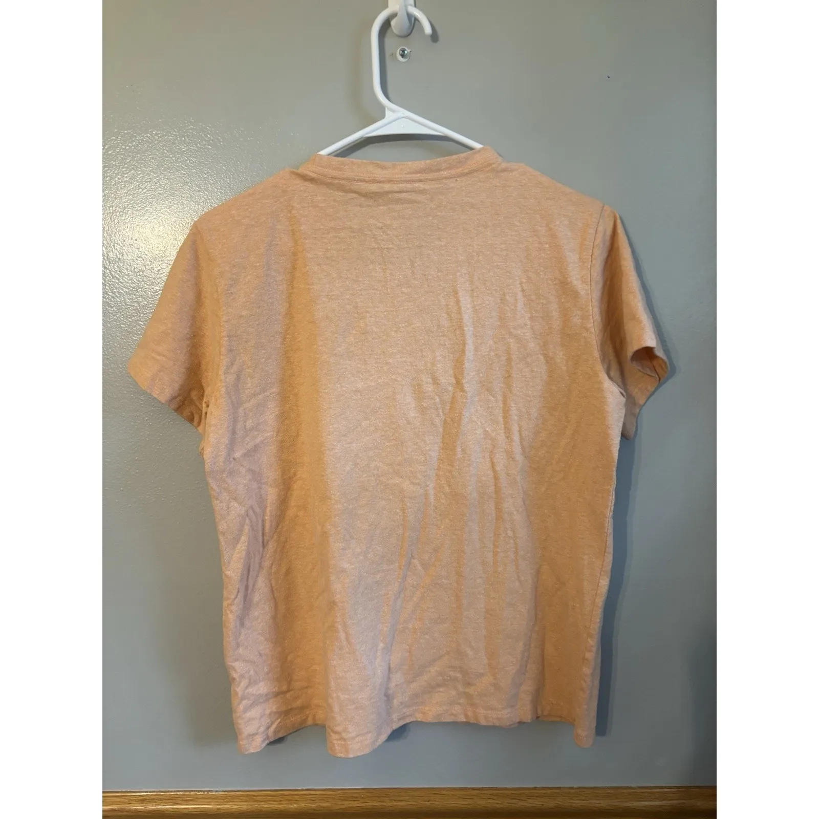 Patagonia Shirt Womens Large Palm Protest Responsibili-Tee Cowry Peach Tropical - Image 3