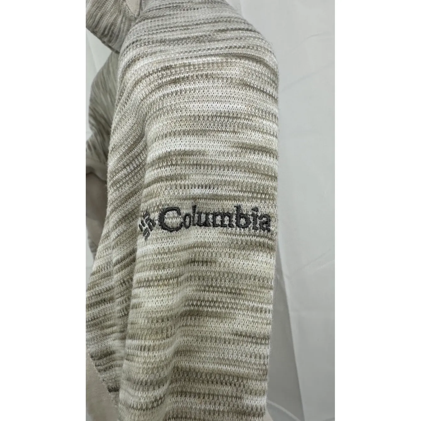Columbia 1/2 Zip Womens Sweater Beige Tan Size S Activewear Outdoors‎ Hike Warm - Image 5