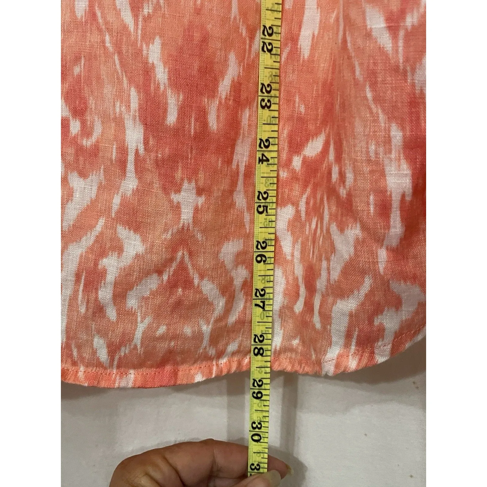 Kim Rogers Women’s Large Pink Button-Up Collared Linen Blouse! - Image 5