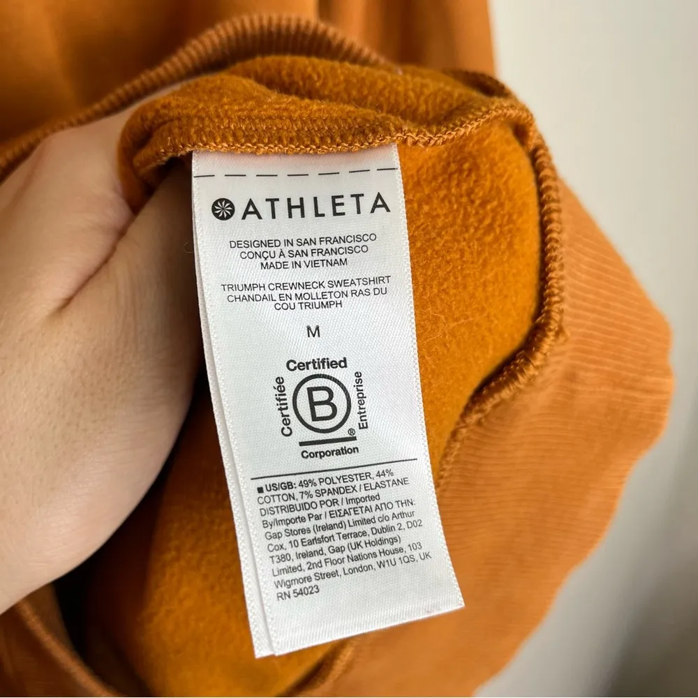 Athleta long sleeve brown crewneck sweater size medium - Image 4