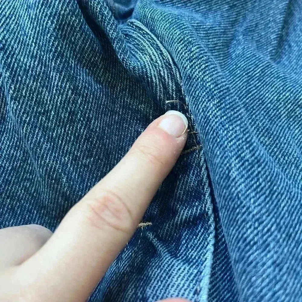 Vintage Wrangler Medium Wash Paint Splatter Straight Leg Jeans Women’s Size 34 - Image 13