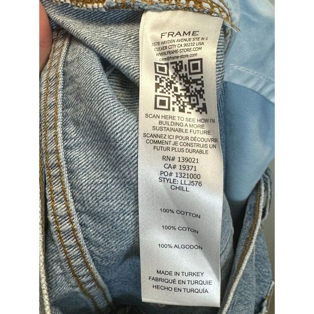frame denim Frame Women's LLJ576 Chill Size 28 Blue The Lounge Jogger Cropped Jeans NWT - Image 9