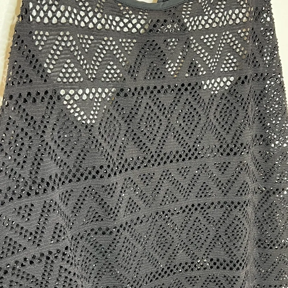 Joe Boxer  Black Mesh Stretchy Spaghetti Strap Swimsuit Coverup - Image 3