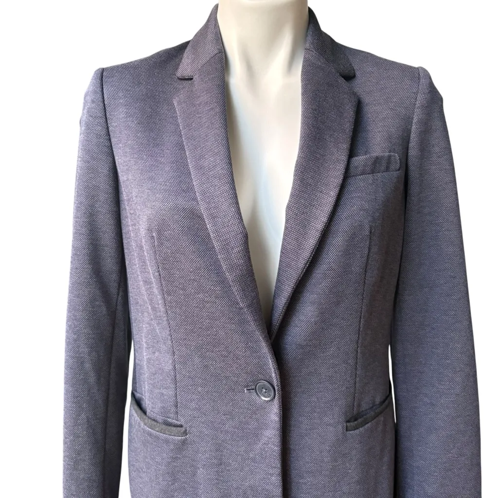 TOMMY HILFIGER Navy Long Length Vented Hem Wear To Work Blazer Jacket Sz 6 - Image 9