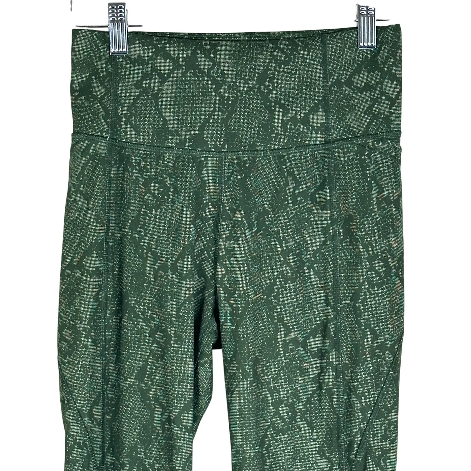All In Motion Leggings Womens XS Green Snake Print High Rise Athleisure Gym - Image 4