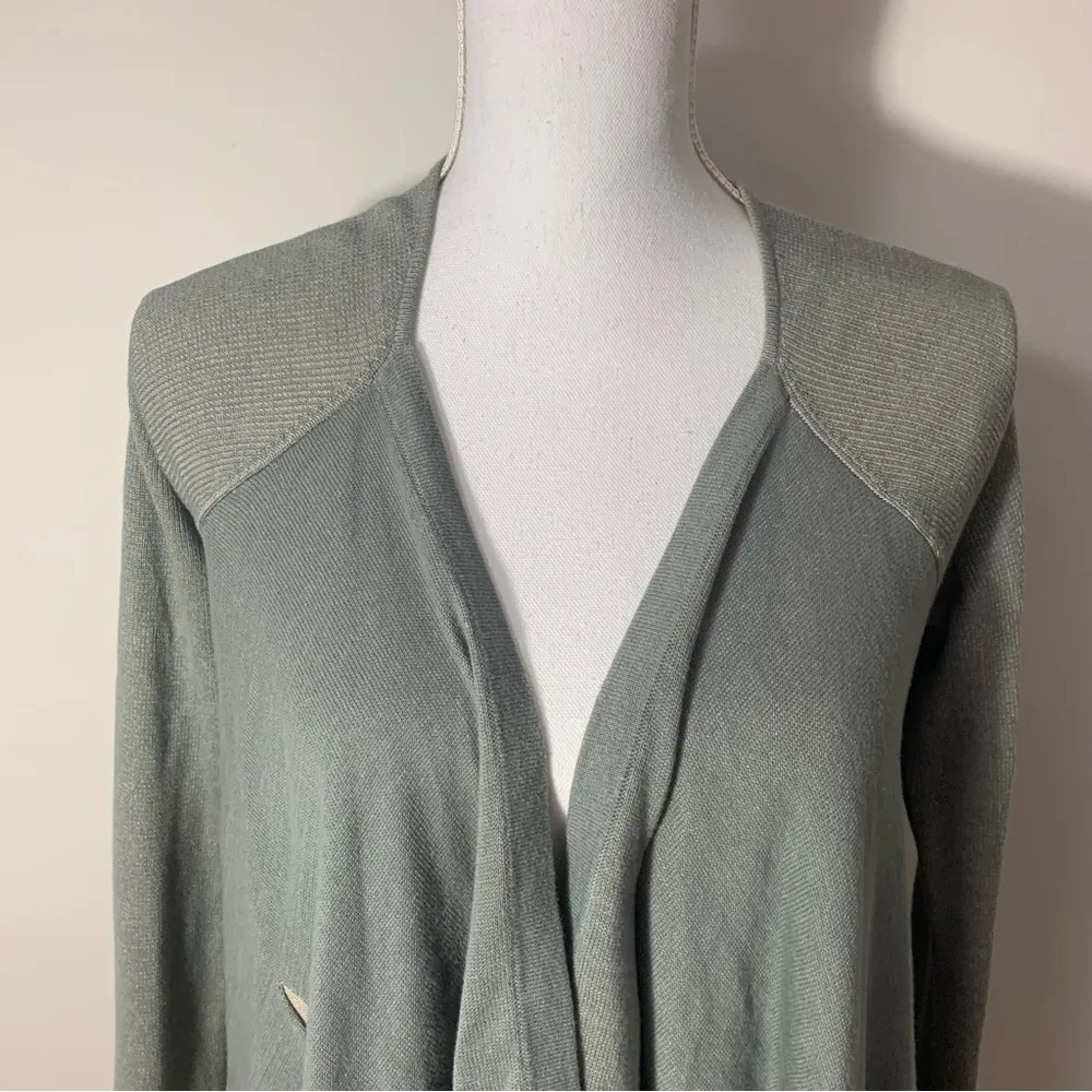 Sage Green Open Front Pocket Cardigan Style 5132 Size XS - Image 3